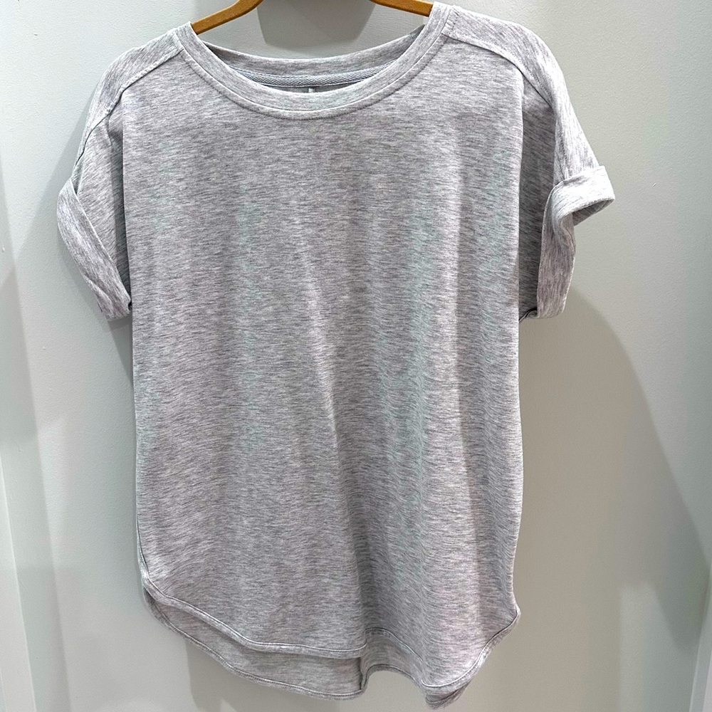 Cupio Heather Gray Relaxed Fit Short Sleeve Shirt Medium